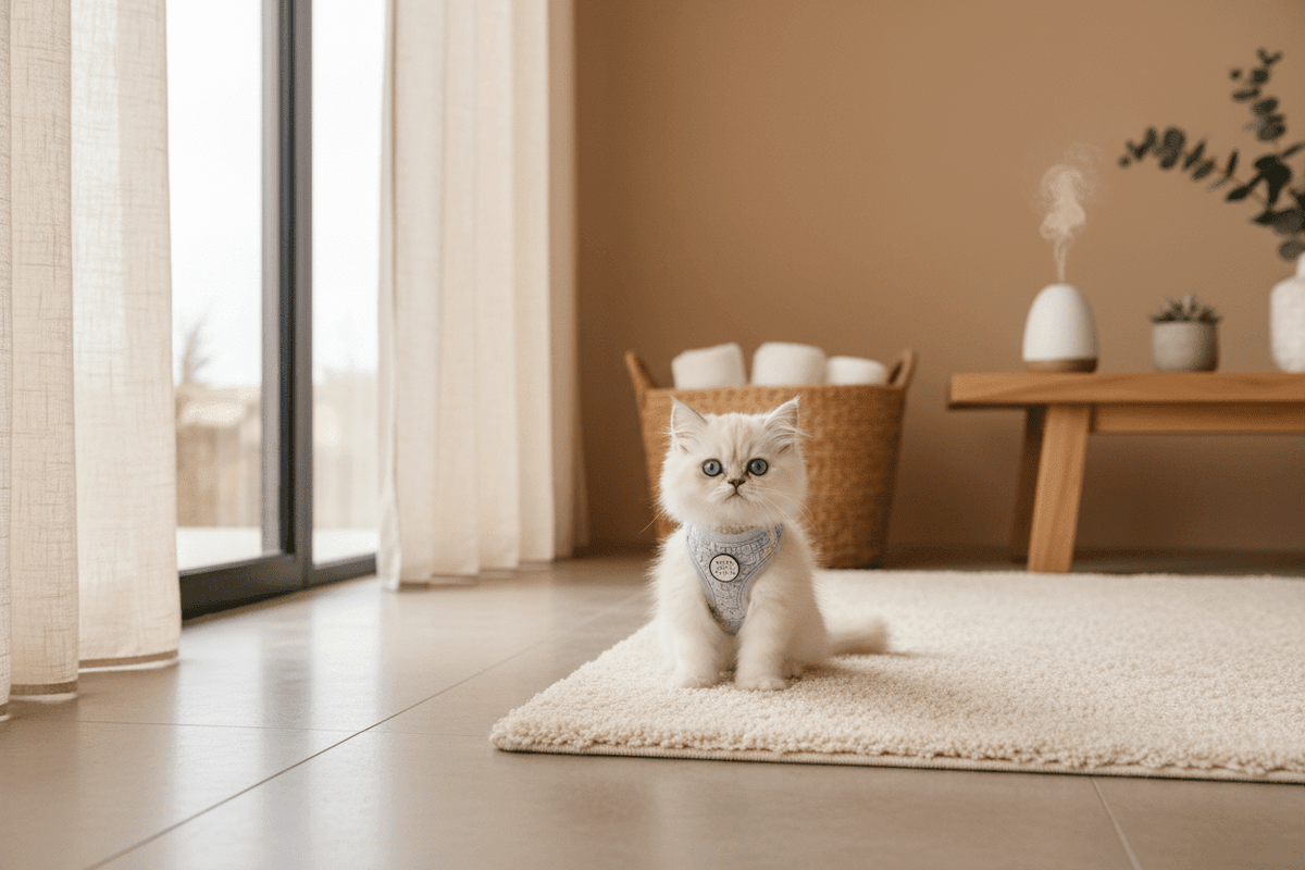 Comment mettre un harnais à un chaton pour la première fois - My animal shop