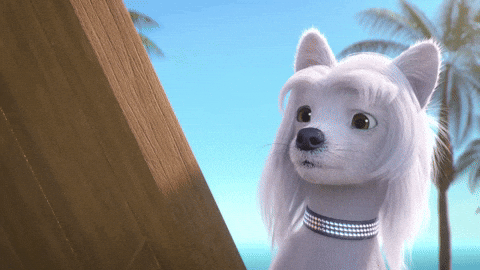 GIF animé de chien qui aboie