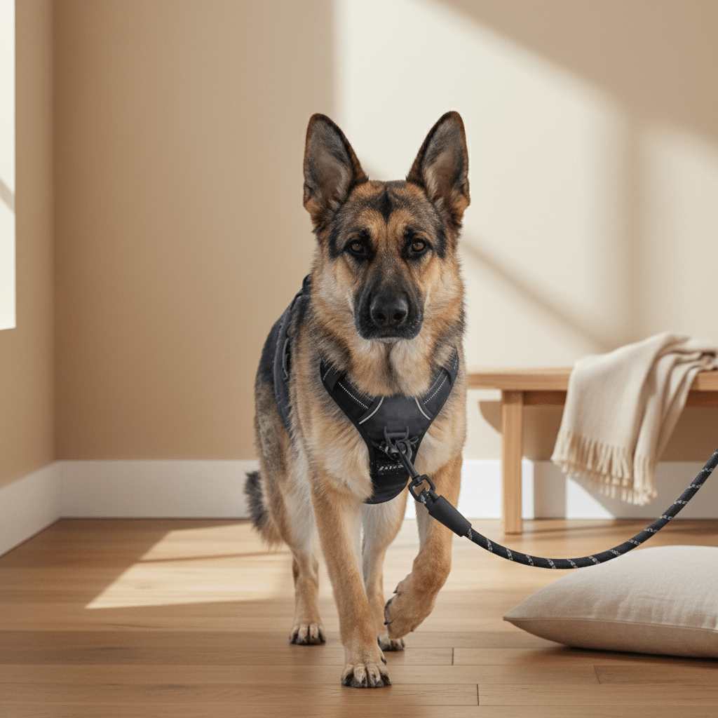 Harnais Reflechissant Ajustable pour Chien avec Laisse - SafeWalk Pro - My animal shop