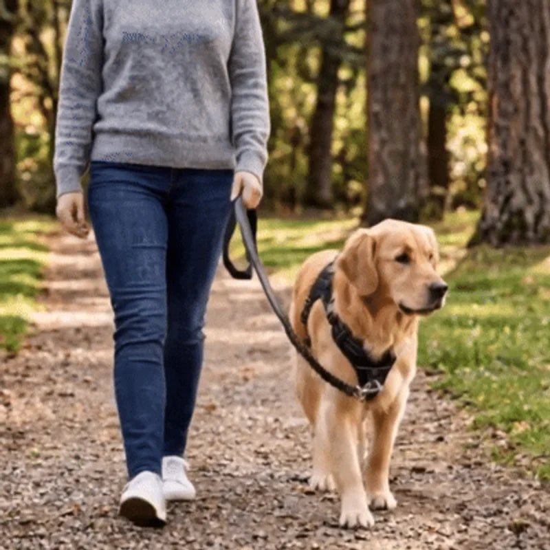SafeWalk Pro — Harnais réfléchissant ajustable + laisse offerte - My animal shop