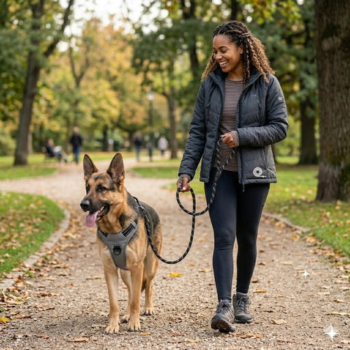 SafeWalk Pro — Harnais réfléchissant ajustable + laisse offerte - My animal shop