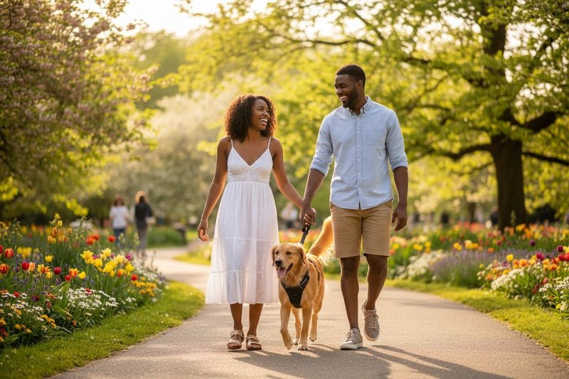 SafeWalk Pro — Harnais réfléchissant ajustable + laisse offerte - My animal shop