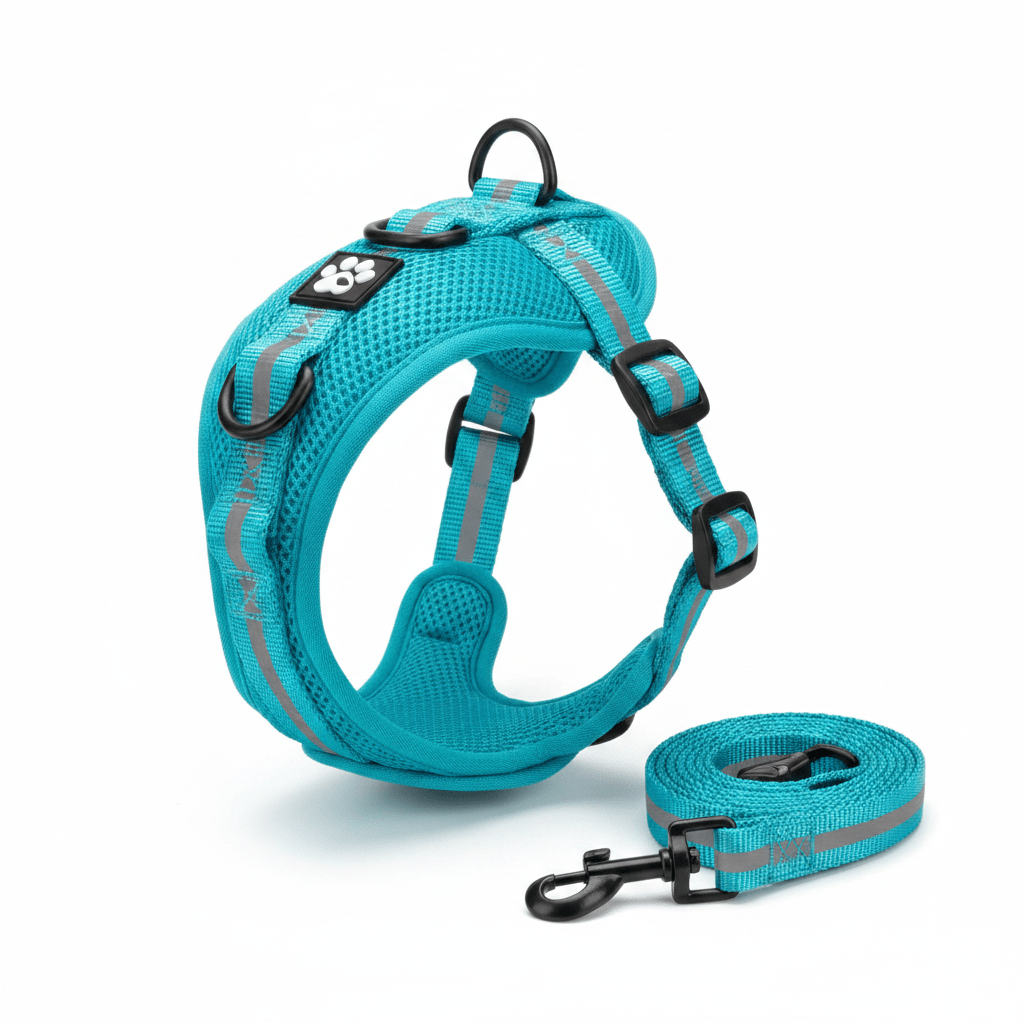 SafeWalk Pro — Harnais réfléchissant ajustable + laisse offerte - My animal shop